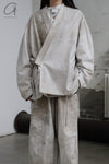 Aviva Jifei Xue staining short kimono jacket SS23-KJS-FS
